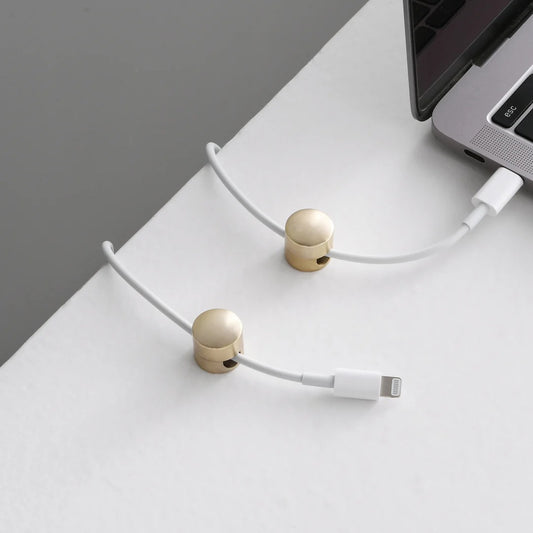 Matte Brass Wire Cord Organizer Clips