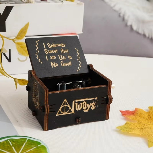Harry Potter-themed wooden music boxe