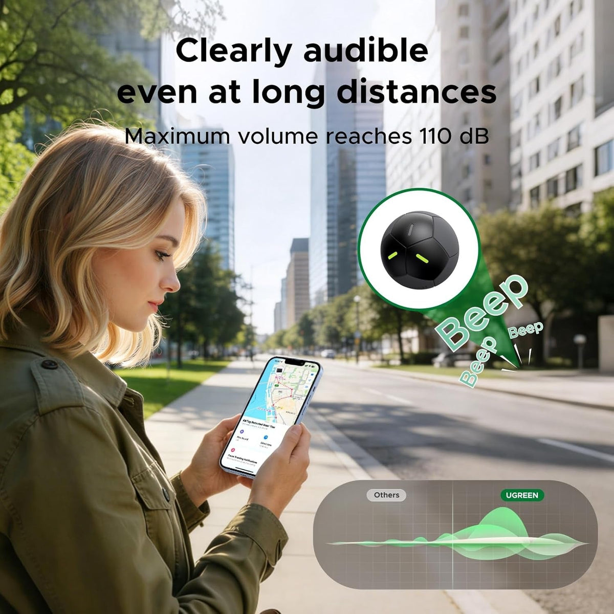 UGREEN FineTrack2 Soccer-Shaped Key Finder
