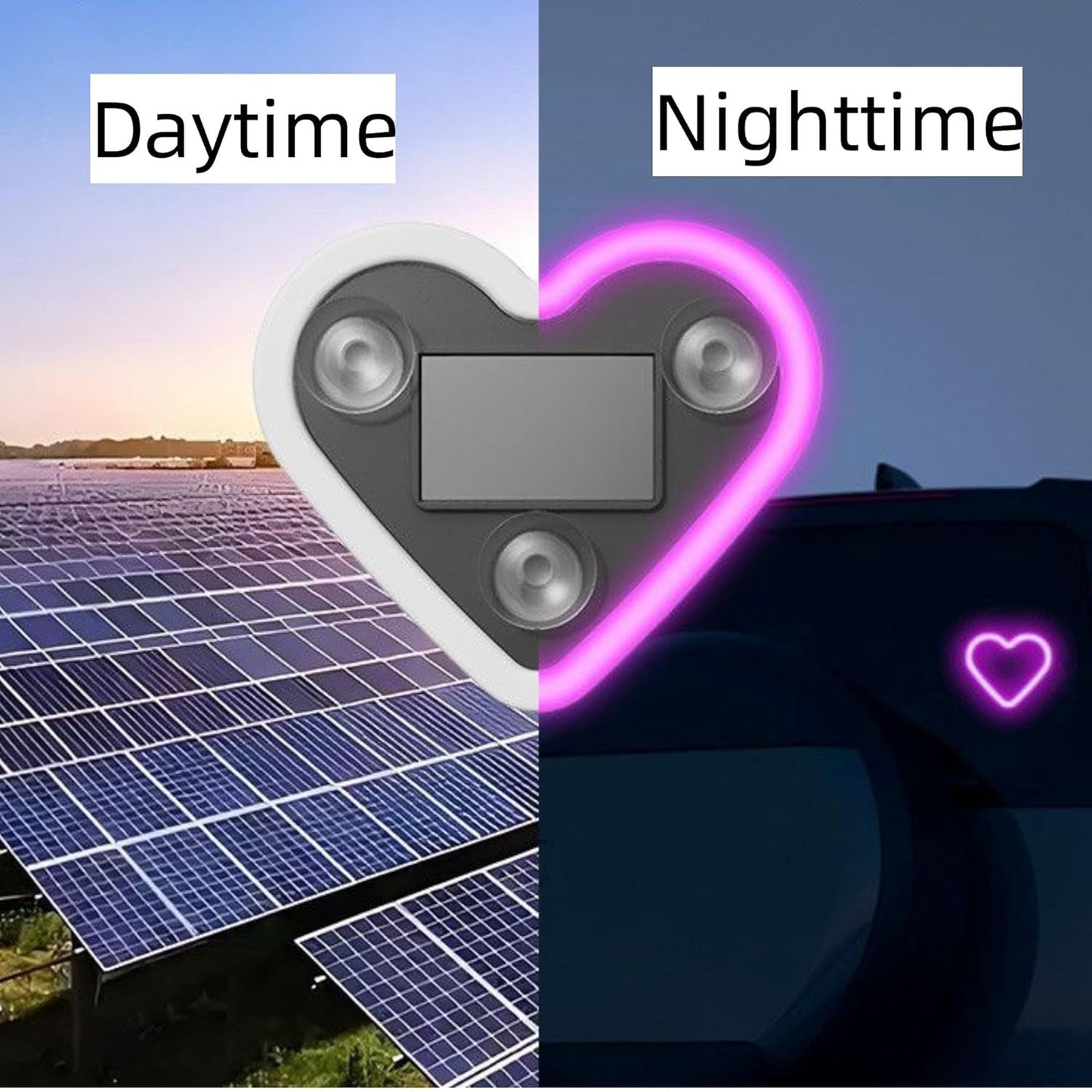 Solar Heart Warning Light