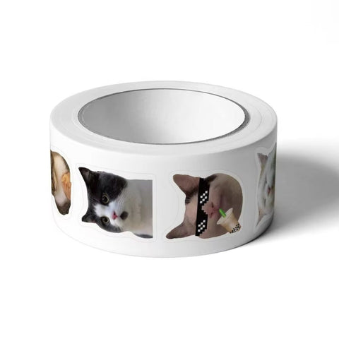 Cute Cat Meme Kawaii Sticker Roll
