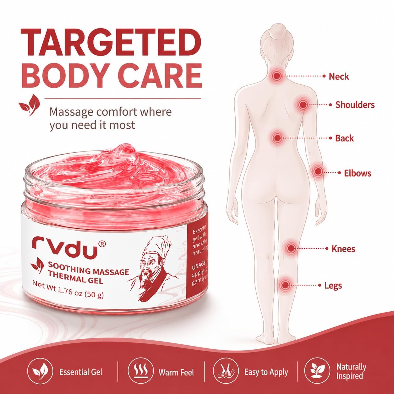 RVDU Warming Herbal Massage Gel